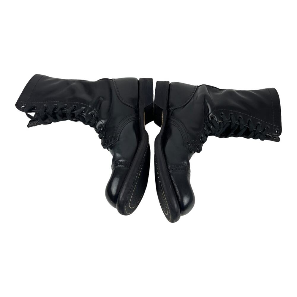 HH Brand Double H 975 Military Combat Jump Boots Cap Toe Upper Leather USA 9 1/2 - Picture 8 of 12